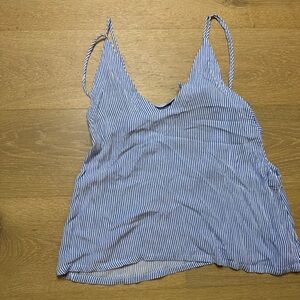 Lulu's Blue and White Striped Top